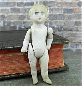 Antique Articulated German Bisque Doll Miniature #280 - Picture 1 of 7