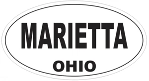 Marietta Ohio Oval Bumper Sticker or Helmet Sticker D6139 - Picture 1 of 1