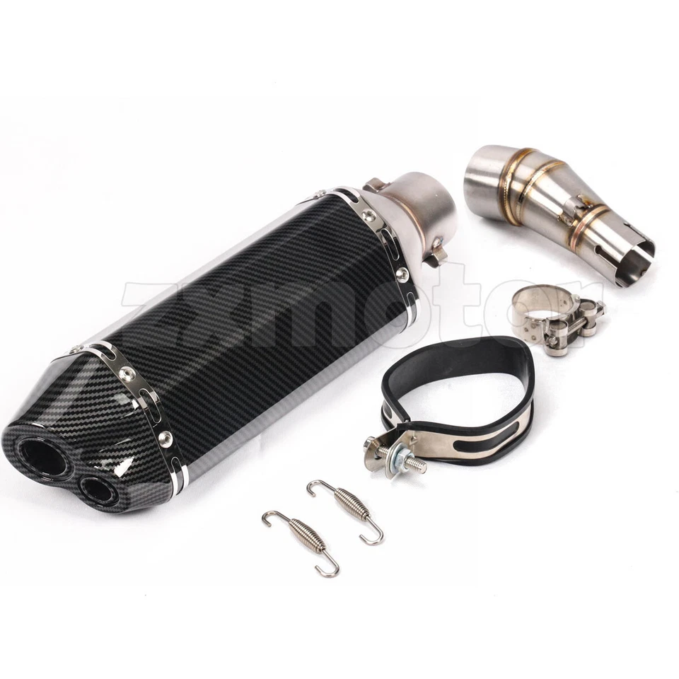 Exhaust Link Pipe Dual Hole Tail For Kawasaki Ninja300 250R Z300 Z250 2008-2017 - Image 1 of 4