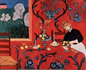Harmony in Red Henri Matisse 1908 Fauvism Bold Red Interior Dining Room Print - Picture 1 of 1