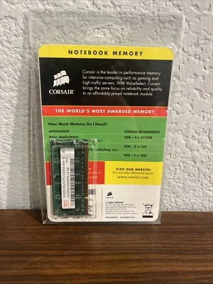 Corsair 1GB DDR2 Notebook Memory RAM Stick - Image 1 of 2