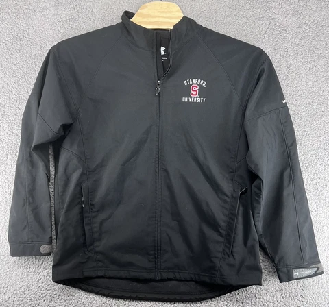Under Armour Stanford University Cardinal Full Zip Black Shell Jacket Size L Cover