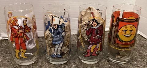 (4) VINTAGE (1979) BURGER KING COLLECTOR'S SERIES BURGER THING GLASSES Cover