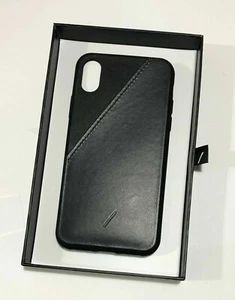 Funda de Cuero de Lujo NATIVE UNION para iPhone X / Xs Anti-NFC Estuche Trasero de Tarjeta Clic - Imagen 1 de 8