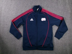 Adidas Jacket Men Medium Blue Red New England Revolution Soccer Worm up 2007 - Picture 1 of 13