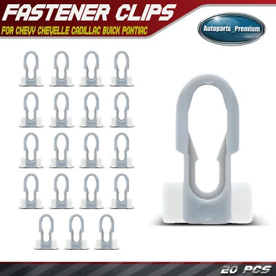 20 piezas clips de retención de molduras de moldura de revelación de cinturón de nailon para Chevy Cadillac Pontiac Foto 1 de 4