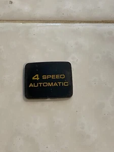 Mitsubishi Starion Chrysler Conquest transmission badge center console shifter - Picture 1 of 2