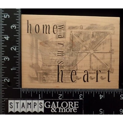 Estampillas de goma chatarra de club 3331 XL HOME WARM THE HEART MEDIOS MIXTOS #2449 Foto 1 de 2