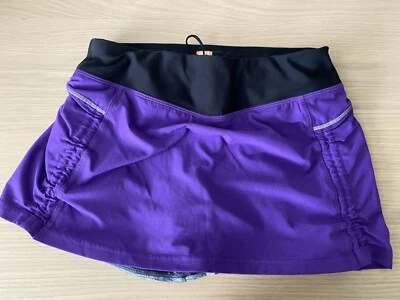 Falda corta Lucy Tech para mujer púrpura negra falda activa adjunta talla pequeña Foto 1 de 4