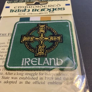 Parche de hierro tejido de recuerdo de Irlanda de colección - Imagen 1 de 2