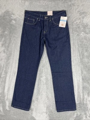 Dickies Jeans Womens 6r Dark Blue Flannel Lined Relaxed Fit Straight Leg Pants - Image 1 of 4