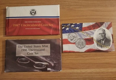 Lot (3) US Mint Set Uncirculated coin Sets - 1986 and 1997 Sets & 50th Annv Dime - Image 1 of 4