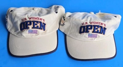 NUEVO (2) 2001 EE. UU. Mujer Sombrero Abierto USGA Tour 77th Pine Needles Ajustable Bandera de EE. UU.  Foto 1 de 4