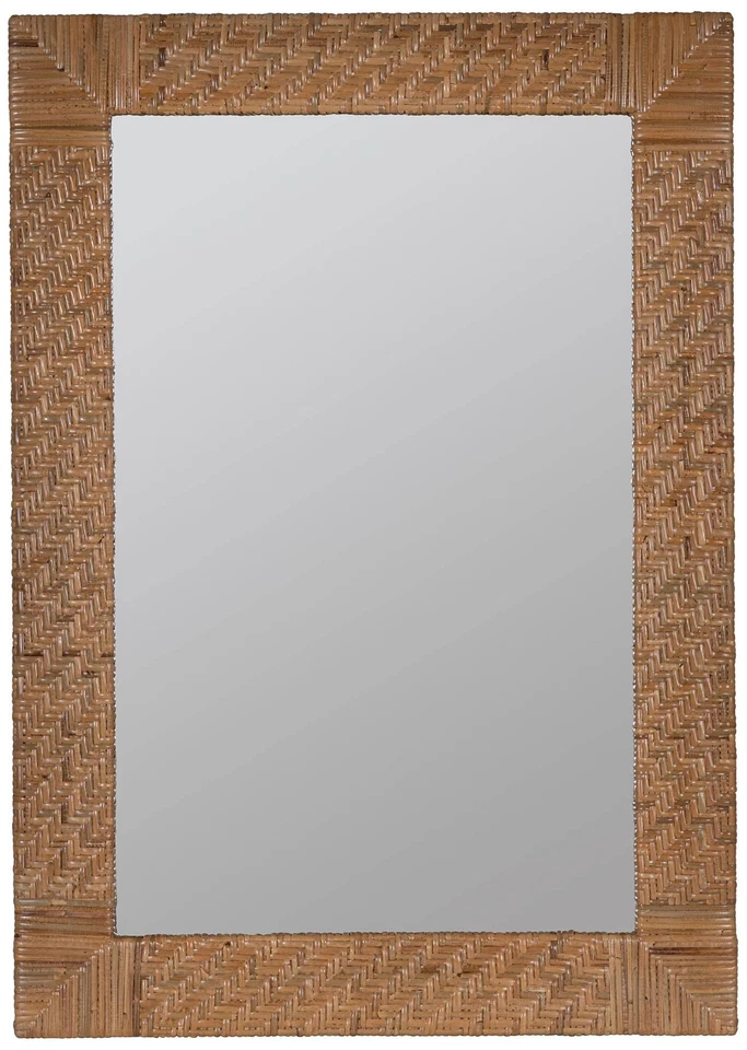 Espejo de pared Cooper Classics Alexina 40 3/4" de alto ratán natural Foto 1 de 1