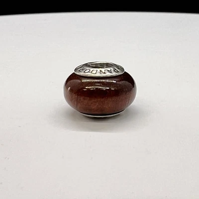 Pandora Plata Esterlina Muirapiranga Madera Dije Cuentas Foto 1 de 4