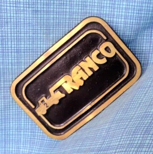 Ranco Custom Dump Trailers Promo Belt Buckle Trucker Brass Vtg DynaBuckle.QRT494 - Picture 1 of 11