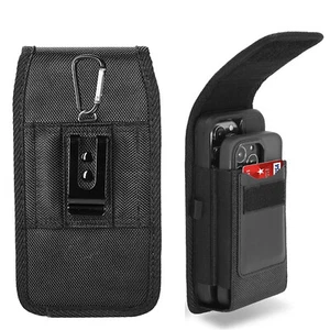 Dual Phone Holster Carry Pouch Case With Belt Clip For iPhone 16 Pro Max/16 Plus - Picture 1 of 8