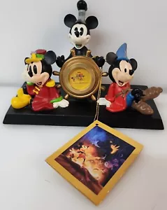 Disney Mickey Mouse Through the Years Desk Clock Disney Store Exclusive New Tag - Picture 1 of 8