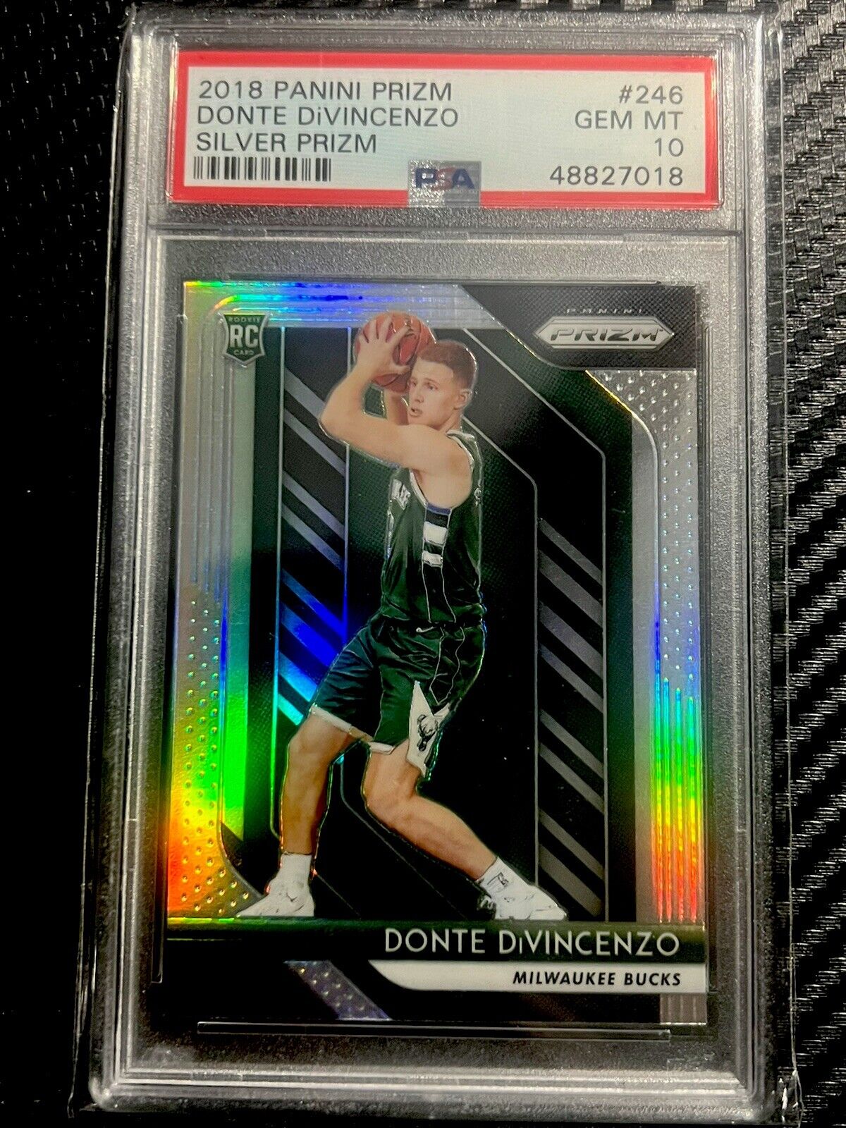 2018 Panini Prizm Donte DiVincenzo RC Silver Prizm PSA 10 GEM MINT     NY Knicks