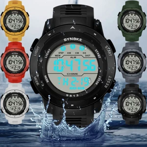 Men's Military Sports Watch LED Screen Large Digital Face Waterproof Wristwatch - Picture 1 of 20