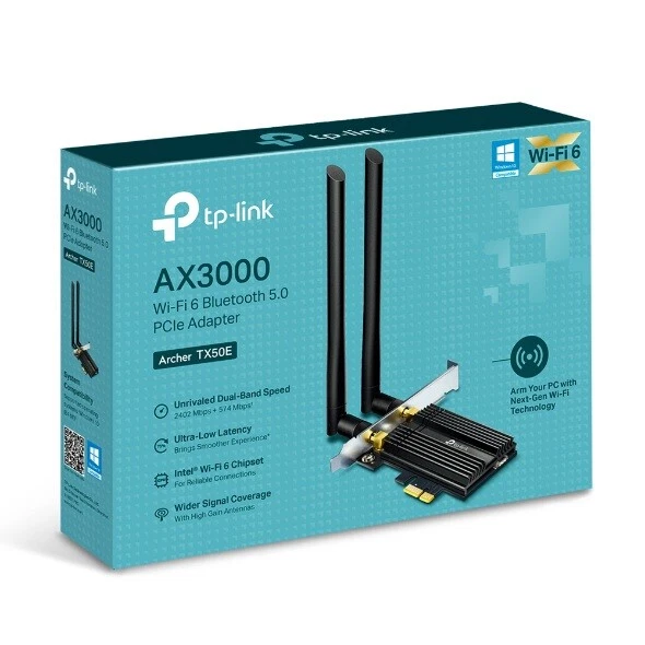 Scheda di Rete Wi-Fi 6 AX3000 e Bluetooth 5.0 con adattatore PCIe TP-LINK Archer - Immagine 1 di 1