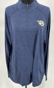 Navy Blue Fanatics NHL Nashville Predators Mens 1/4 Zip Pullover XL Polyester - Picture 1 of 6