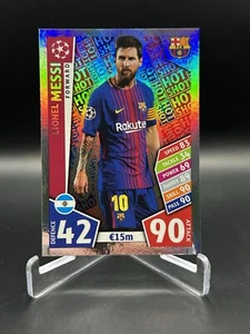 2017-18 Topps UEFA Champions League Match Attax #35 Lionel Messi "Hot Shot" Karte - Bild 1 von 2