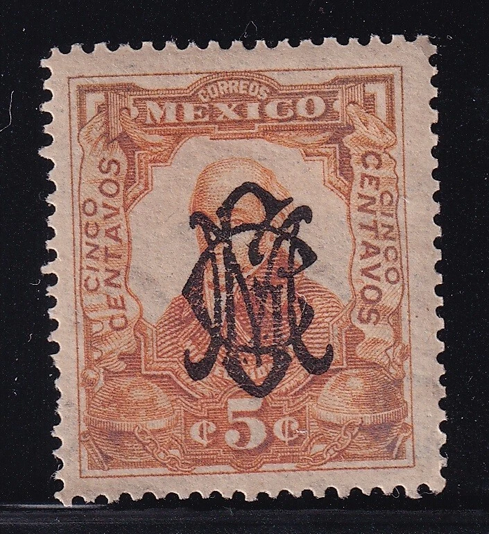 ucs77 Mexico 1914 Civil War Gothic GCM Villa ovpt / 1910  issue Sc#459 - Image 1 of 1