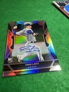 Autógrafo de radiocontrol Jake Latz (RANGERS) 2022 certificado por Chronicles - Imagen 1 de 7
