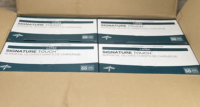 1 Estojo Medline Signature Touch LATEX Luvas Cirúrgicas Tamanho: 6 **Veja DATA* MSG8960 - Imagem 1 de 4