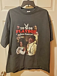 Delta 2008 Playboy Jazz Festival Shirt Size 2XL For Mens Black Vintage T-Shirt - Picture 1 of 12