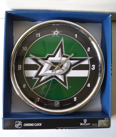 NHL Dallas Stars 12" Round Chrome Wall Clock Cover