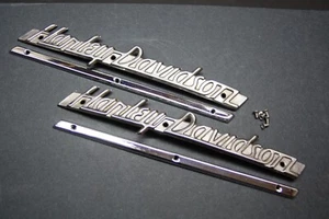 Harley OEM script TANK BADGES - PAIR - OEM # 61774-51T -  fits 1951-54 - Picture 1 of 14
