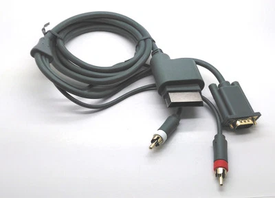 6ft VGA High Definition Cable Digital Audio Port AV HD for Xbox 360 Gray - Image 1 of 4