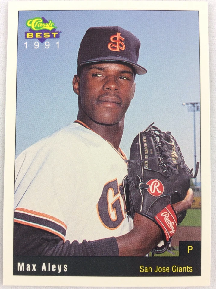 1991 San Jose Giants-Classic BEST Minor League Baseball Card-Max Aleys - Image 1 of 1