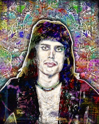 QUEEN FREDDIE MERCURY Portrait 16x20in Poster Freddie Queen Tribute Free Ship US - Image 1 of 4