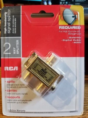 NEW RCA 2 Way Signal Splitter High Bandwidth,  DH24SPR - Image 1 of 2