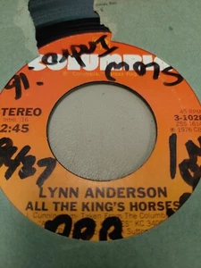LYNN ANDERSON ALL THE KING'S HORSES 7" VINYL 45RPM RARE OOP VERY GOOD - Picture 1 of 2
