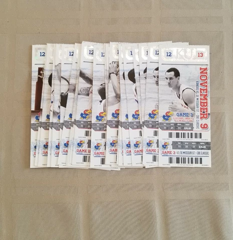 2012-13 KANSAS JAYHAWKS BASKETBALL TICKET STUBS Cover