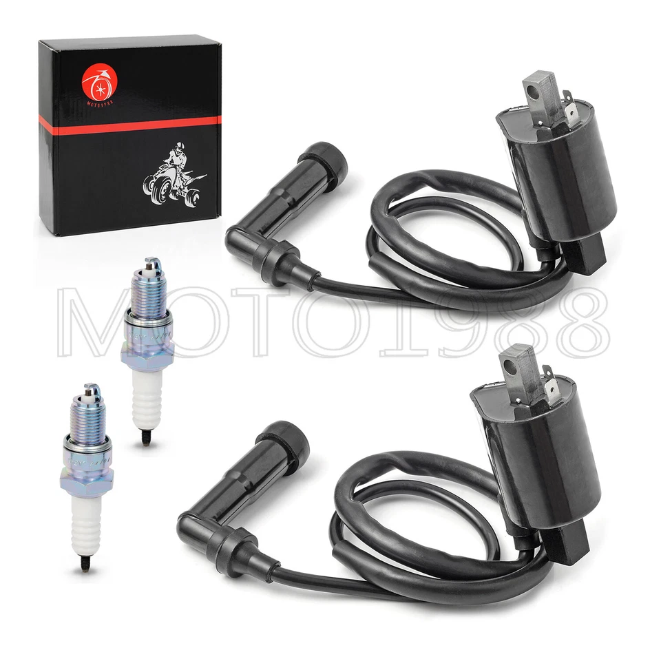 2x Bobinas de encendido para Yamaha Virago 700/750/1000 con tapa de bujía y bujía Foto 1 de 4