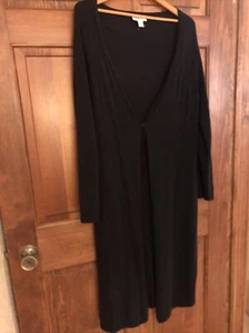 Talbots Women’s Navy Long Cardigan Sweater, Size S- Seems Like A Size Large - Picture 1 of 17