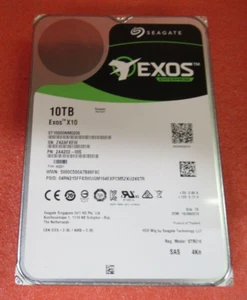 Seagate Exos 10TB 7.2K SAS 12G 4Kn ST10000NM0206 Enterprise 3.5" Hard Drive HDD - Picture 1 of 7