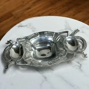 Seafood & Dip Divided Serving Bowl Cast Aluminum Crab Handle Shrimp Lobster 17” - Picture 1 of 12
