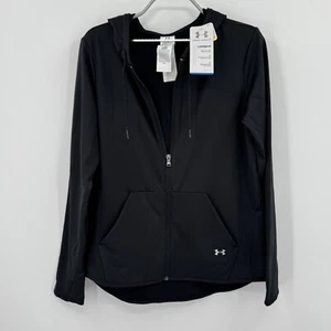 Chaqueta con Capucha Under Armour Cold Gear Cremallera Completa Talla M Para Mujer en Negro Forrada de Vellón - Imagen 1 de 11