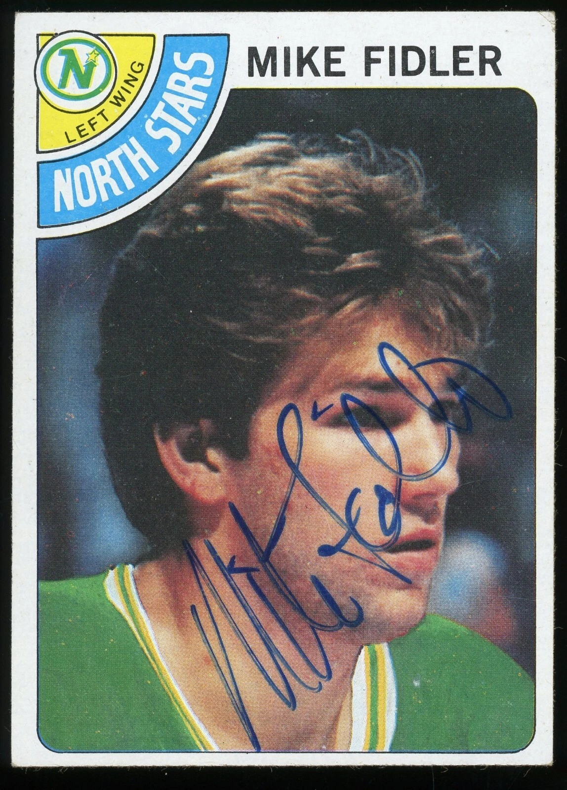 SIGNED 1978 TOPPS HOCKEY MIKE FIDLER #84 TOUGH! 110354