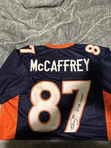 Ed McCaffrey Autograph Custom Jersey Broncos Blue 2x Super Bowl Champ - Picture 1 of 3