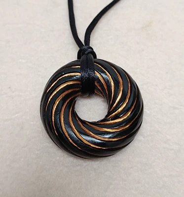 Copper Spiral Torus Resonance 5 cm Coil Orgone Torsion Fields Generator Pendant - Image 1 of 4