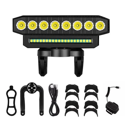 MARKENLOS Fahrrad-Frontscheinwerfer Super Bright LED Bike Light mit 8 LED-Perlen