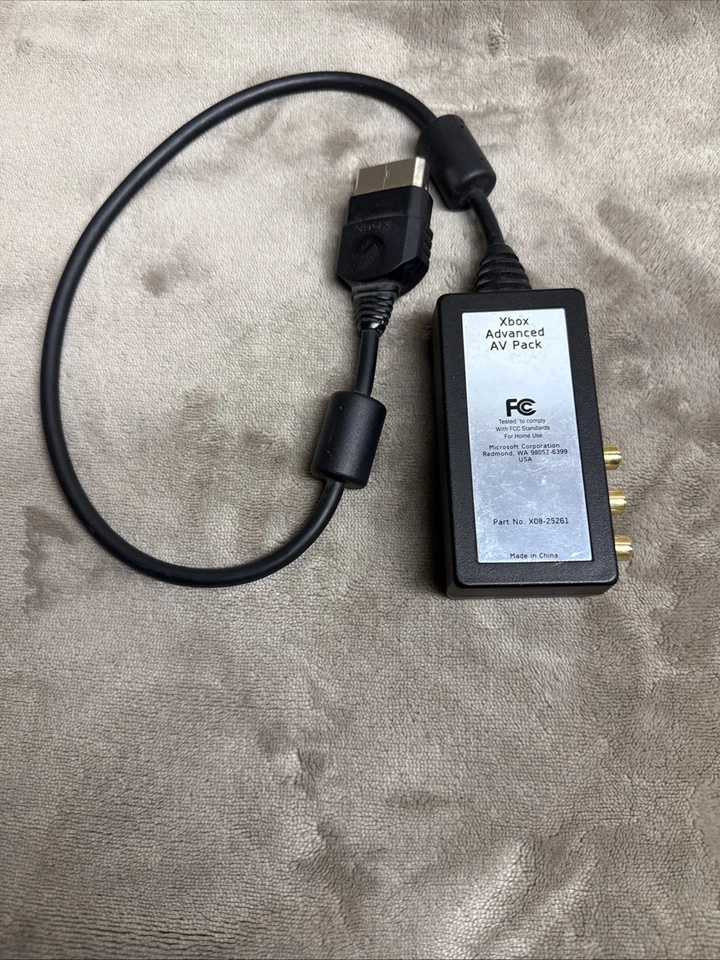 Adaptador Microsoft Original Xbox Advanced AV Pack X08 25261 Audio Video OEM Foto 1 de 1