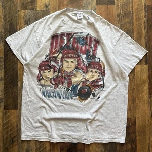 Vintage 90s NHL Detroit Red Wings Breakthrough Wreaking Crew Character Tshirt - Picture 1 of 3